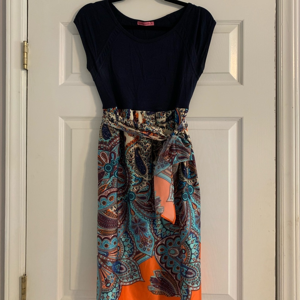 Paisley maternity dress